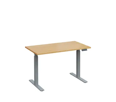 VSS 120/70 výškově stavitelný stůl, podnož stříbrný lak, javor horský